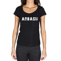 arbach, German Cities Black, Women's Short Sleeve Round Neck T-shirt 00002
