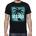 arcadia, beach holidays in arcadia, beach t shirts, Men's Short Sleeve Round Neck T-shirt 00028