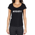 archery, T-Shirt for women, t shirt gift, black