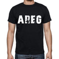 areg Men's Short Sleeve Round Neck T-shirt , 4 letters Black