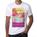 Arenal De Son Saura, Escape to paradise, White, Men's Short Sleeve Round Neck T-shirt 00281