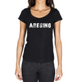 aresing, German Cities Black, Women's Short Sleeve Round Neck T-shirt 00002