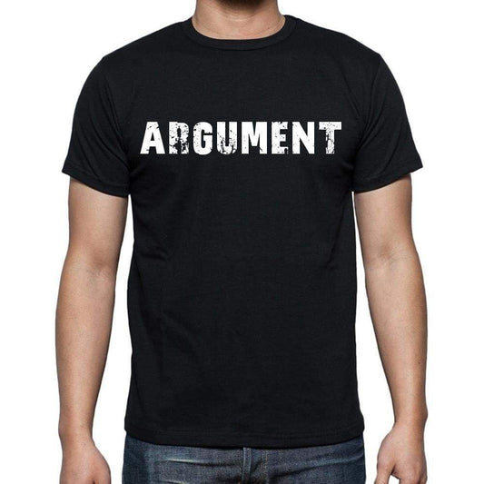 Argument White Letters Mens Short Sleeve Round Neck T-Shirt 00007