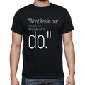 Aristotle quote t shirts,"What lies in our power to do",t shirts men,black