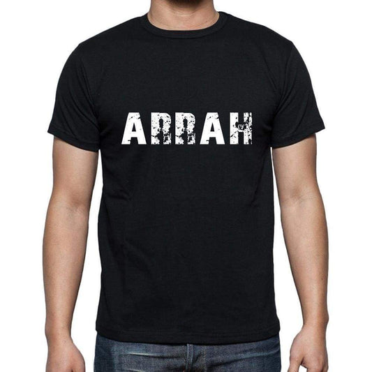 Arrah Mens Short Sleeve Round Neck T-Shirt 5 Letters Black Word 00006 - Casual