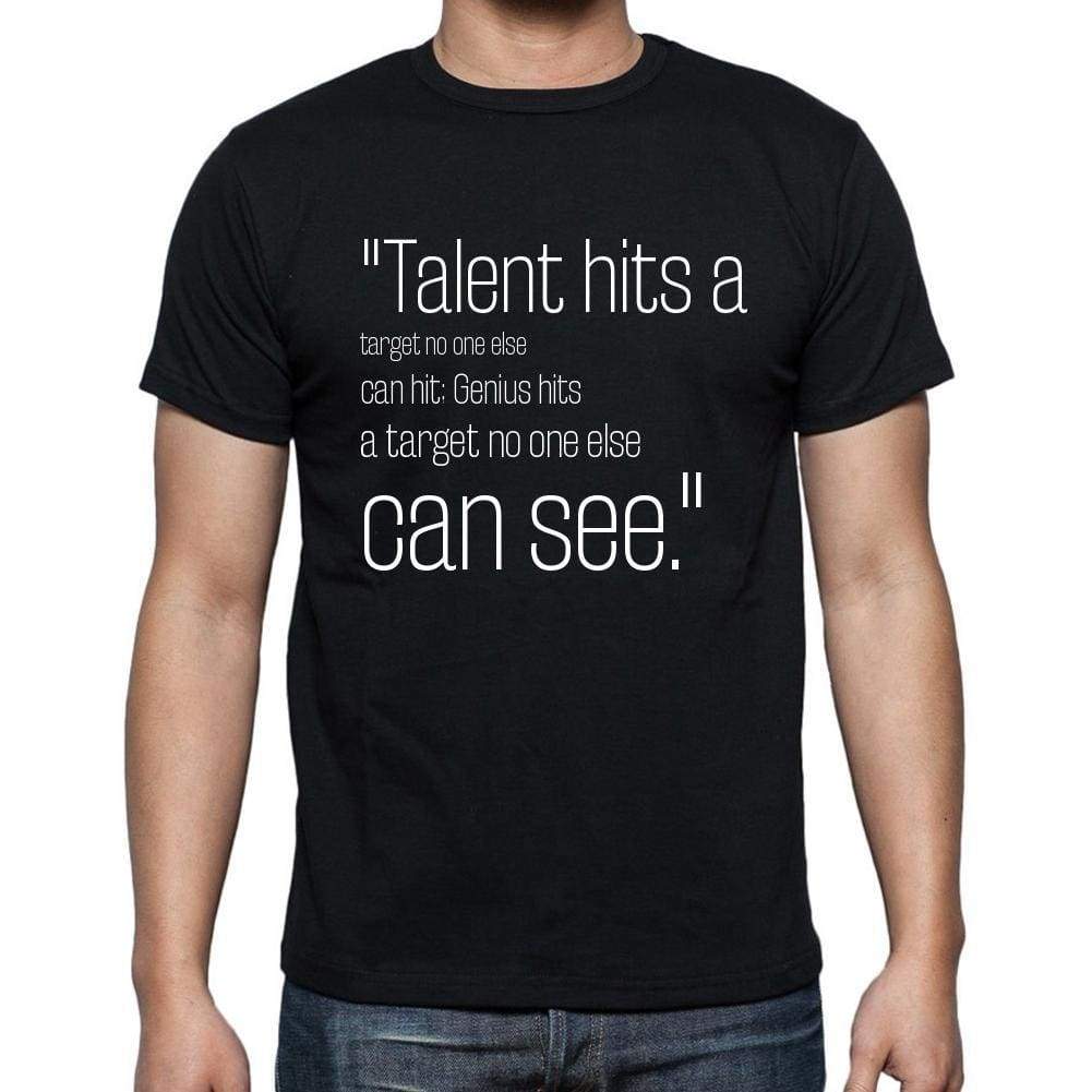 Arthur Schopenhauer Quote T Shirts Talent Hits A Targ T Shirts Men Black - Casual