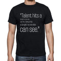 Arthur Schopenhauer quote t shirts,"Talent hits a targ",t shirts men,black