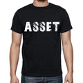 asset , white letters, Men's Short Sleeve Round Neck T-shirt 00007