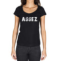 assez, French Dictionary, Women's Short Sleeve Round Neck T-shirt 00010