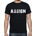 assign , white letters, Men's Short Sleeve Round Neck T-shirt 00007