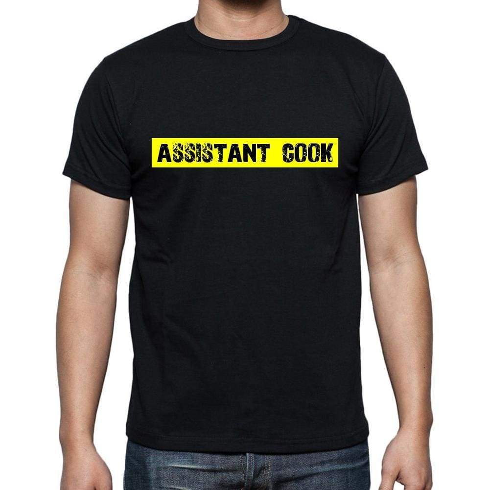 Assistant Cook T Shirt Mens T-Shirt Occupation S Size Black Cotton - T-Shirt