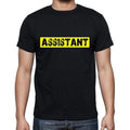 Assistant t shirt, mens t-shirt, occupation, S Size, Black, Cotton