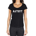 astert, German Cities Black, Women's Short Sleeve Round Neck T-shirt 00002