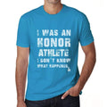 ATHLETE What Happened, Blue, Men's Short Sleeve Round Neck T-shirt, gift t-shirt 00322
