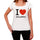 Atlantic I Love Citys White Womens Short Sleeve Round Neck T-Shirt 00012 - White / Xs - Casual