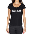 auetal, German Cities Black, Women's Short Sleeve Round Neck T-shirt 00002