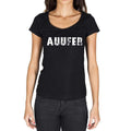 auufer, German Cities Black, Women's Short Sleeve Round Neck T-shirt 00002