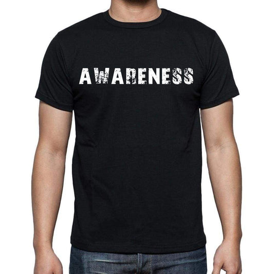 Awareness White Letters Mens Short Sleeve Round Neck T-Shirt 00007