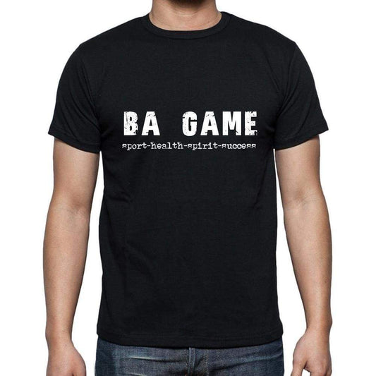 Ba Game Sport-Health-Spirit-Success Mens Short Sleeve Round Neck T-Shirt 00079 - Casual