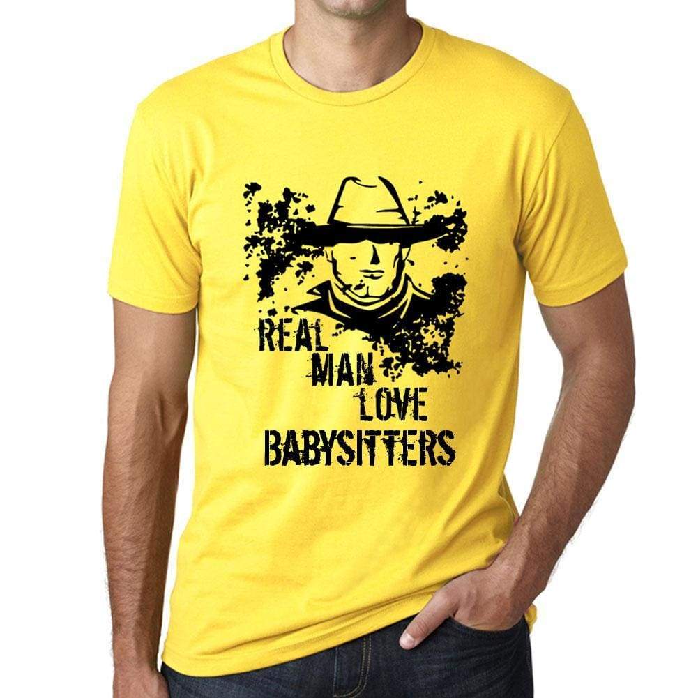 Babysitters Real Men Love Babysitters Mens T Shirt Yellow Birthday Gift 00542 - Yellow / Xs - Casual