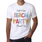 Baccuit Sur Beach Party White Mens Short Sleeve Round Neck T-Shirt 00279 - White / S - Casual