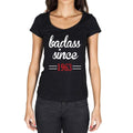 Badass Since 1963 Women's T-shirt Black Birthday Gift 00432