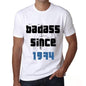 Badass Since 1974 Men's T-shirt White Birthday Gift 00429 - Ultrabasic