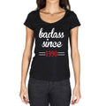 Badass Since 1990 Women's T-shirt Black Birthday Gift 00432