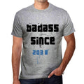 Badass Since 2038 Men's T-shirt Grey Birthday Gift 00430
