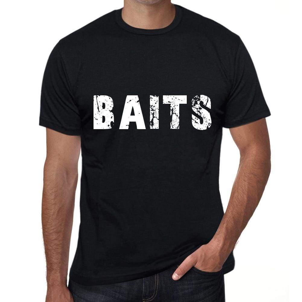 Baits Mens Retro T Shirt Black Birthday Gift 00553 - Black / Xs - Casual
