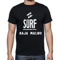 baja malibu, surf, surfing t-shirt, Men's Short Sleeve Round Neck T-shirt