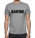 BAKING, Grey, Men's Short Sleeve Round Neck T-shirt 00018
