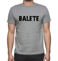 BALETE, Grey, Men's Short Sleeve Round Neck T-shirt 00018