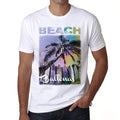 Ballenas, Beach Palm, white, Men's Short Sleeve Round Neck T-shirt