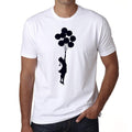 Balloon Girl Men's tee, White, 100% Cotton 00164
