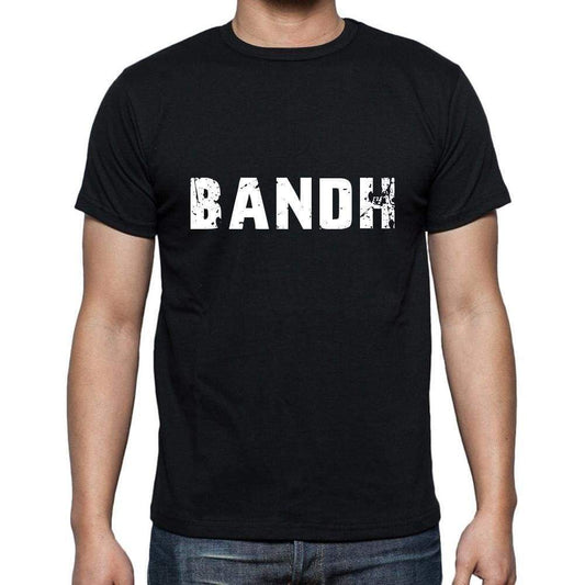 Bandh Mens Short Sleeve Round Neck T-Shirt 5 Letters Black Word 00006 - Casual