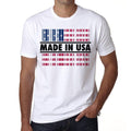 Strichcode, hergestellt in den USA, kurzärmliges Herren-T-Shirt mit Rundhalsausschnitt