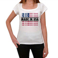 Bar code made in USA Women's Short Sleeve Round Neck T-shirt 00111
