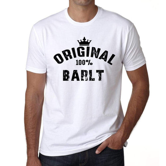Barlt 100% German City White Mens Short Sleeve Round Neck T-Shirt 00001 - Casual
