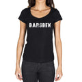 barsbek, German Cities Black, Women's Short Sleeve Round Neck T-shirt 00002