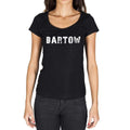 bartow, German Cities Black, Women's Short Sleeve Round Neck T-shirt 00002
