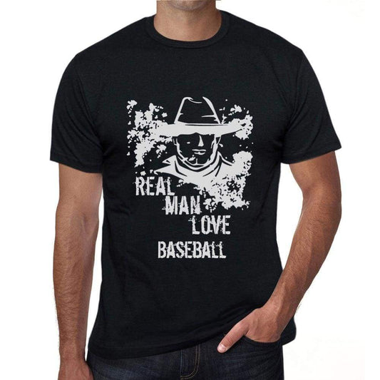 Baseball Real Men Love Baseball Mens T Shirt Black Birthday Gift 00538 - Black / Xs - Casual
