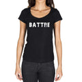 battre, French Dictionary, Women's Short Sleeve Round Neck T-shirt 00010