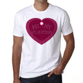 Be My Valentine Heart Shaped Men's tee, White, 100% Cotton 00156