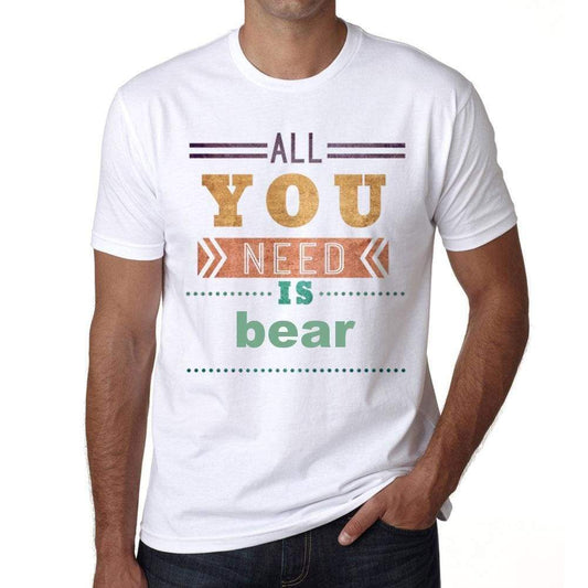 Bear Mens Short Sleeve Round Neck T-Shirt 00025 - Casual