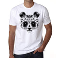 Bärenschädel, weißes Herren-T-Shirt, 100 % Baumwolle 00187
