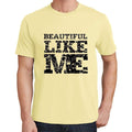 BEAUTIFUL Like me, Pale Yellow, Men's Short Sleeve Round Neck T-shirt 00294