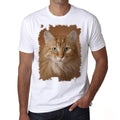 Beautiful Orange Cat Portrait Tshirt, Men's tee, White, 100% Cotton 00186