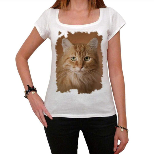 Beautiful Orange Cat Portrait Tshirt White Womens T-Shirt 00222