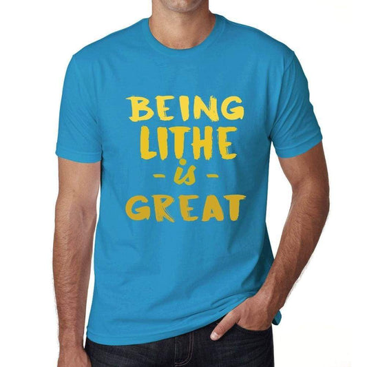Being Lithe Is Great Mens T-Shirt Blue Birthday Gift 00377 - Blue / Xs - Casual